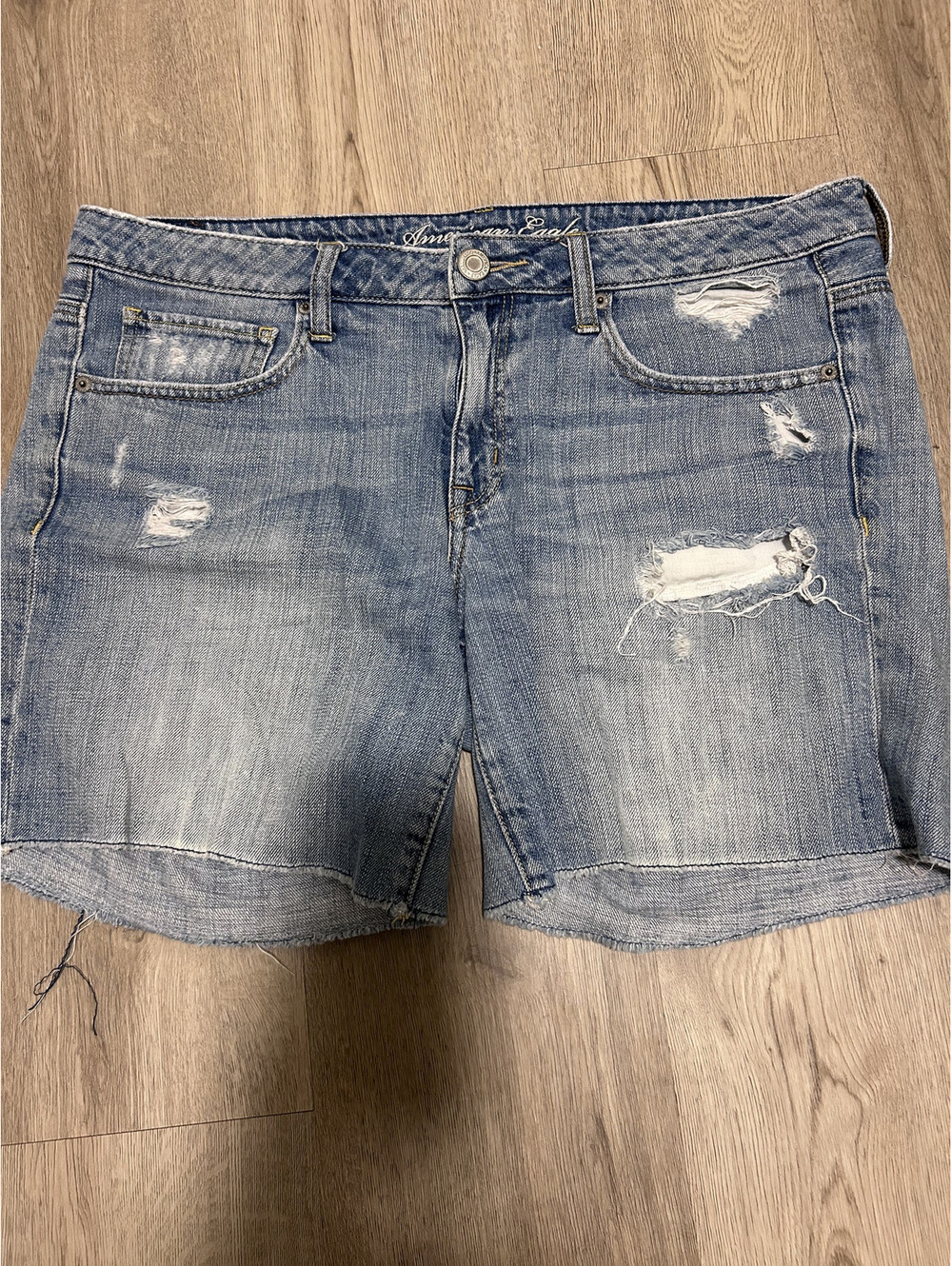 American Eagle Distressed Denim Shorts Size 12